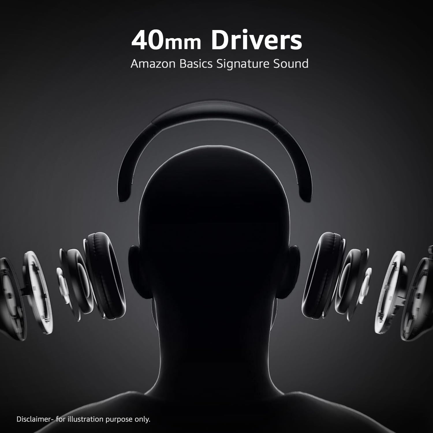 Amazon Basics Pro Series Wireless Noise Cancelling ANC Over Ear Headphone | Bluetooth Headset | USB Charging | 10 m Paring Distance | 74 Hours Battery Life | 40 mm Drivers | IPX4 Rated (Silver) - Image 4